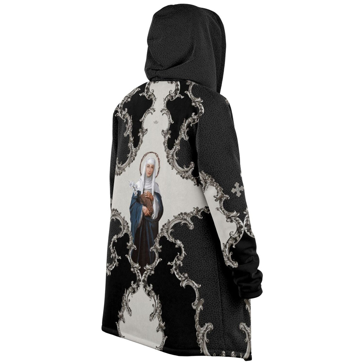 St. Catherine of Siena Microfleece Cloak (Baroque Leopard) Copyright VENXARA