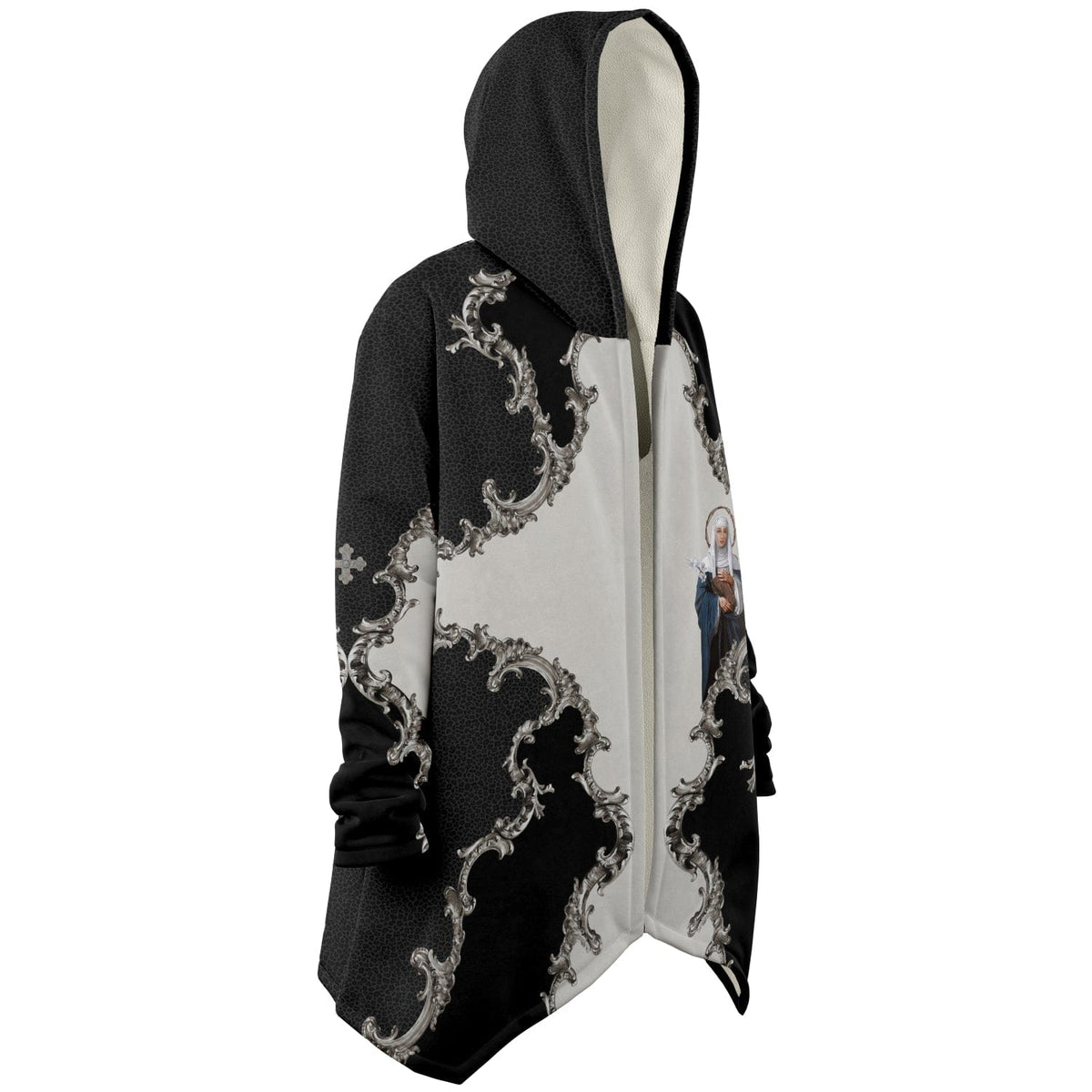 St. Catherine of Siena Microfleece Cloak (Baroque Leopard) Copyright VENXARA
