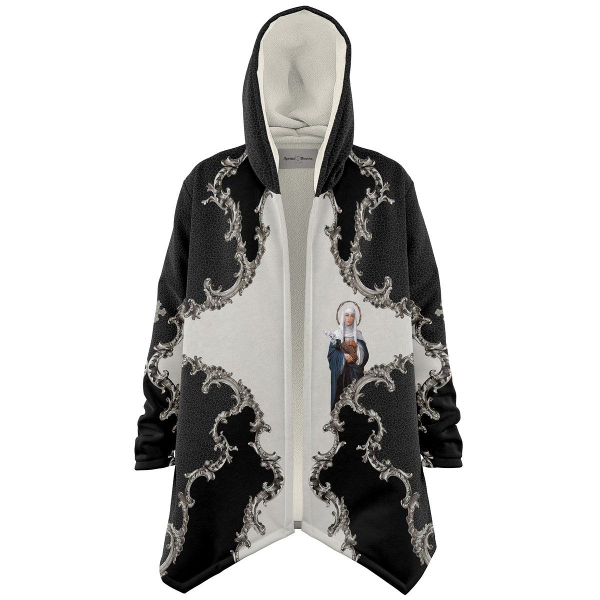 St. Catherine of Siena Microfleece Cloak (Baroque Leopard) Copyright VENXARA