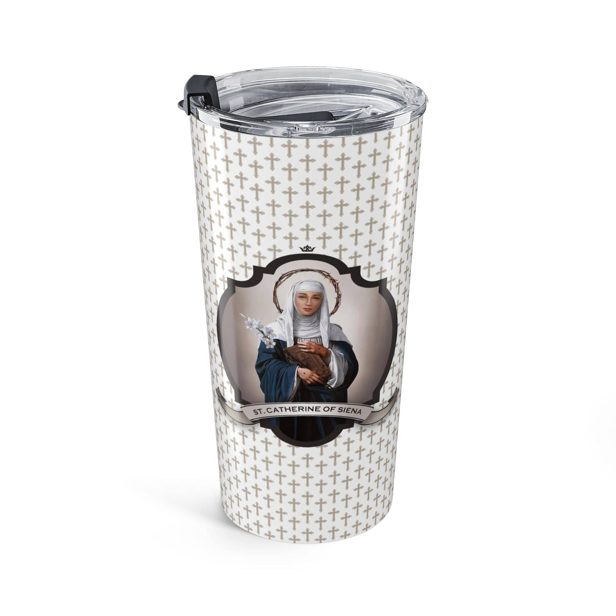 St. Catherine of Siena Tumbler (Crosses 20 oz) Copyright VENXARA