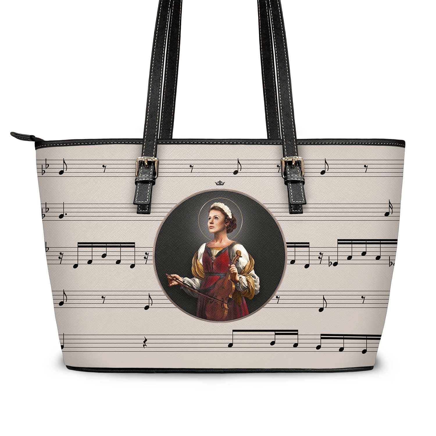 St. Cecilia Tote Bag (Music Notes Sand) - VENXARA®