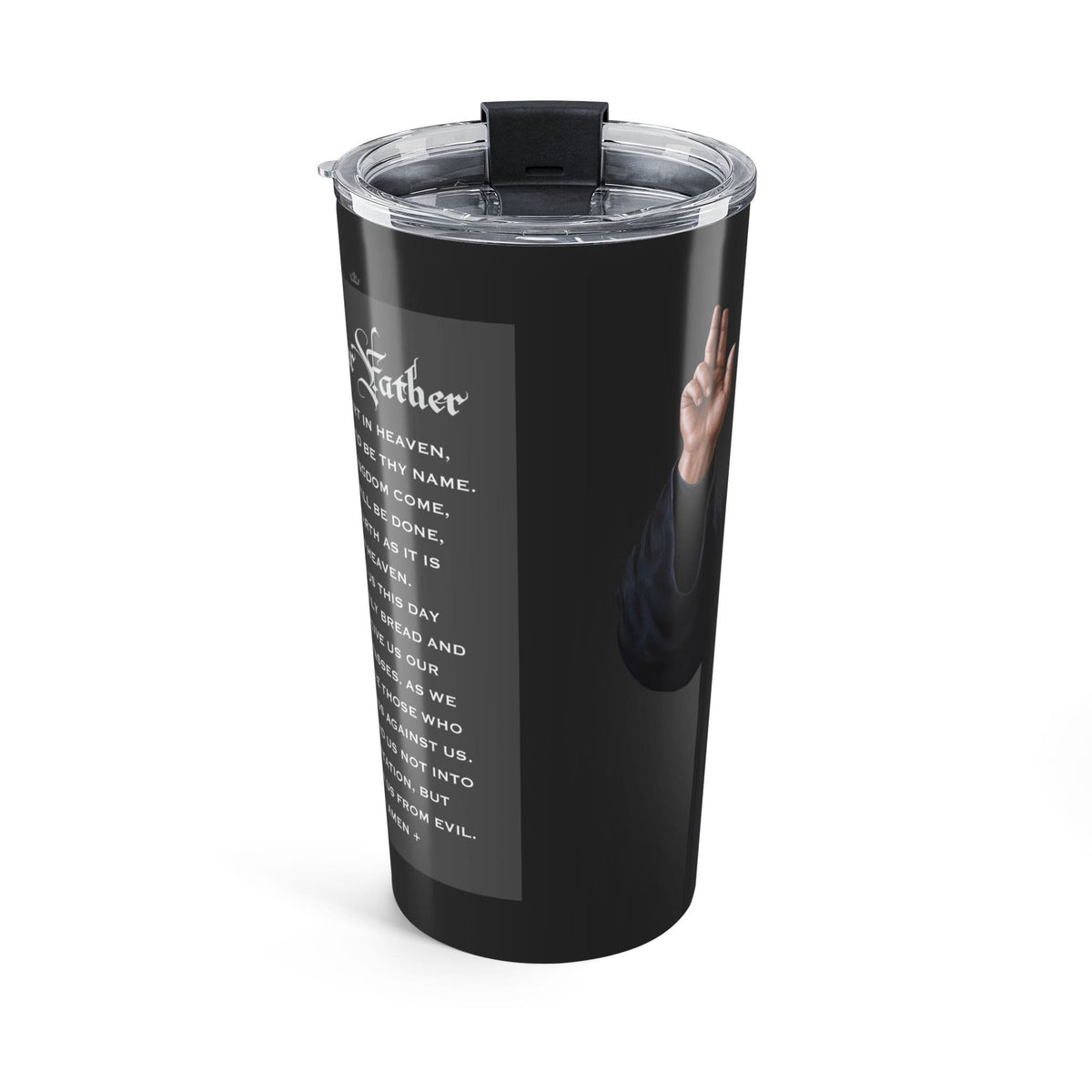 St. Charbel Lord's Prayer Tumbler (Ash 20 oz) Copyright VENXARA
