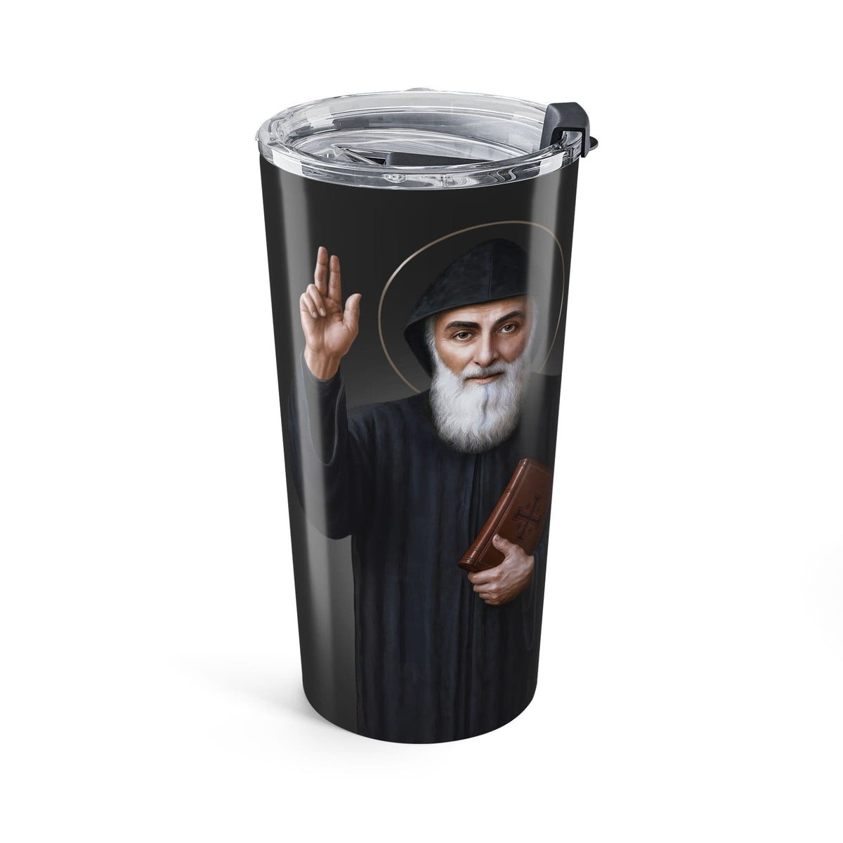 St. Charbel Lord's Prayer Tumbler (Ash 20 oz) Copyright VENXARA