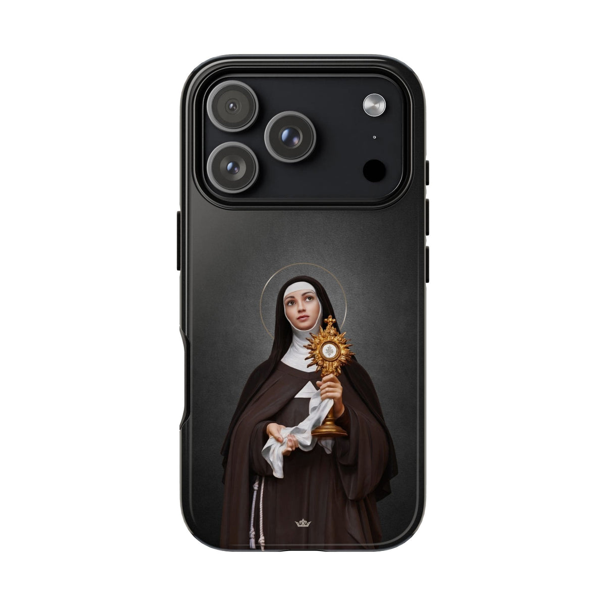 St. Clare of Assisi Hard Phone Case (Dark) Copyright VENXARA