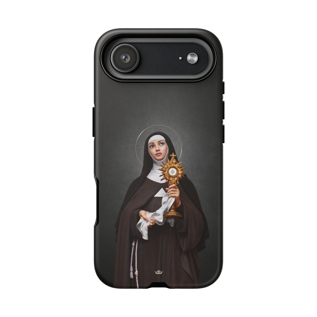 St. Clare of Assisi Hard Phone Case (Dark) Copyright VENXARA