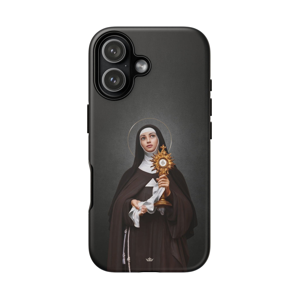 St. Clare of Assisi Hard Phone Case (Dark) Copyright VENXARA