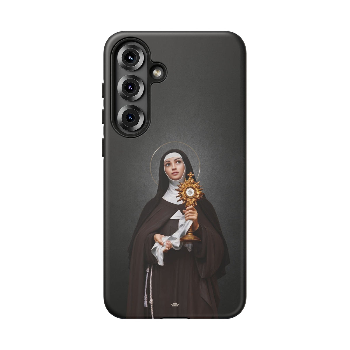 St. Clare of Assisi Hard Phone Case (Dark) Copyright VENXARA