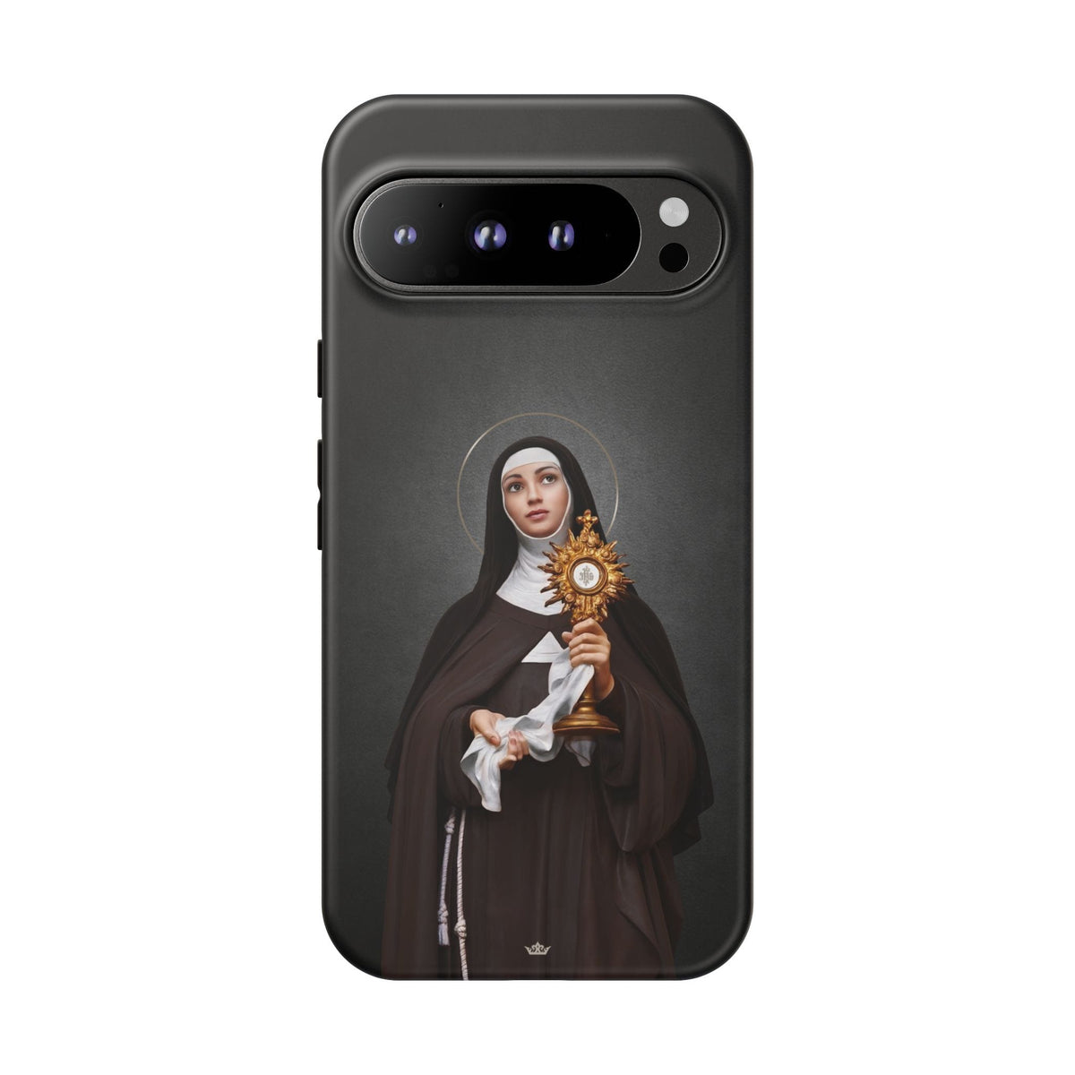 St. Clare of Assisi Hard Phone Case (Dark) Copyright VENXARA