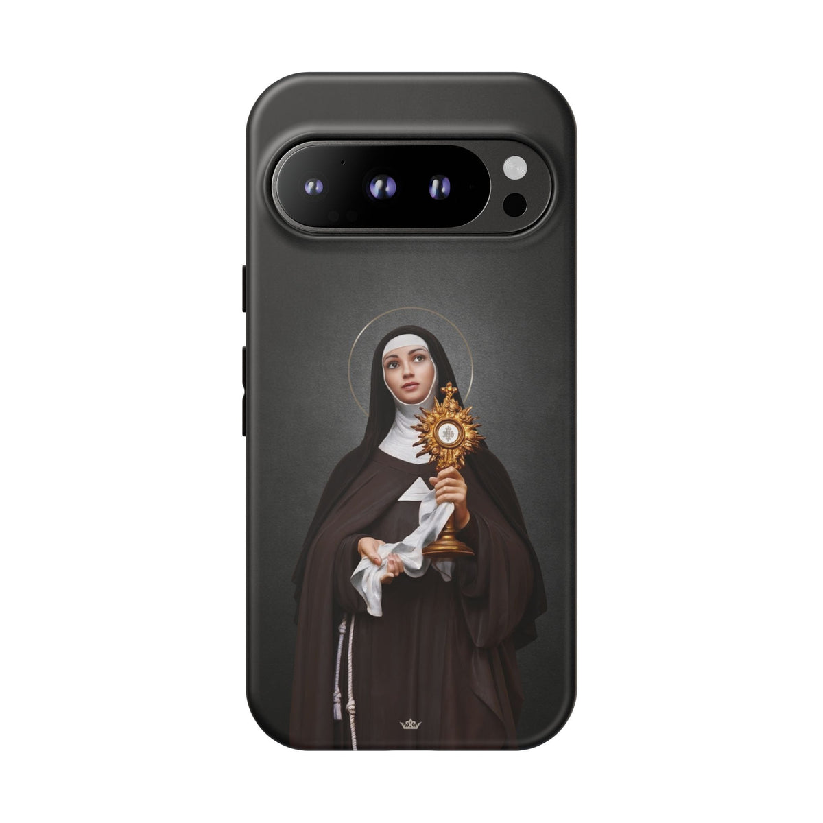 St. Clare of Assisi Hard Phone Case (Dark) Copyright VENXARA