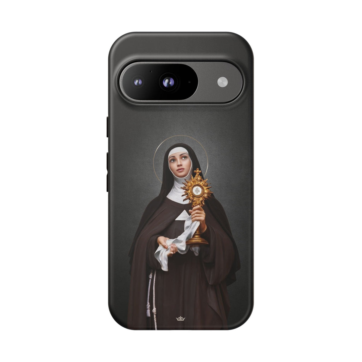 St. Clare of Assisi Hard Phone Case (Dark) Copyright VENXARA