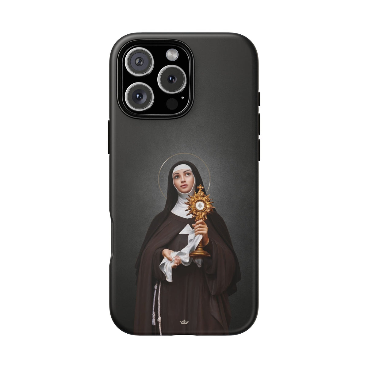 St. Clare of Assisi Hard Phone Case (Dark) Copyright VENXARA