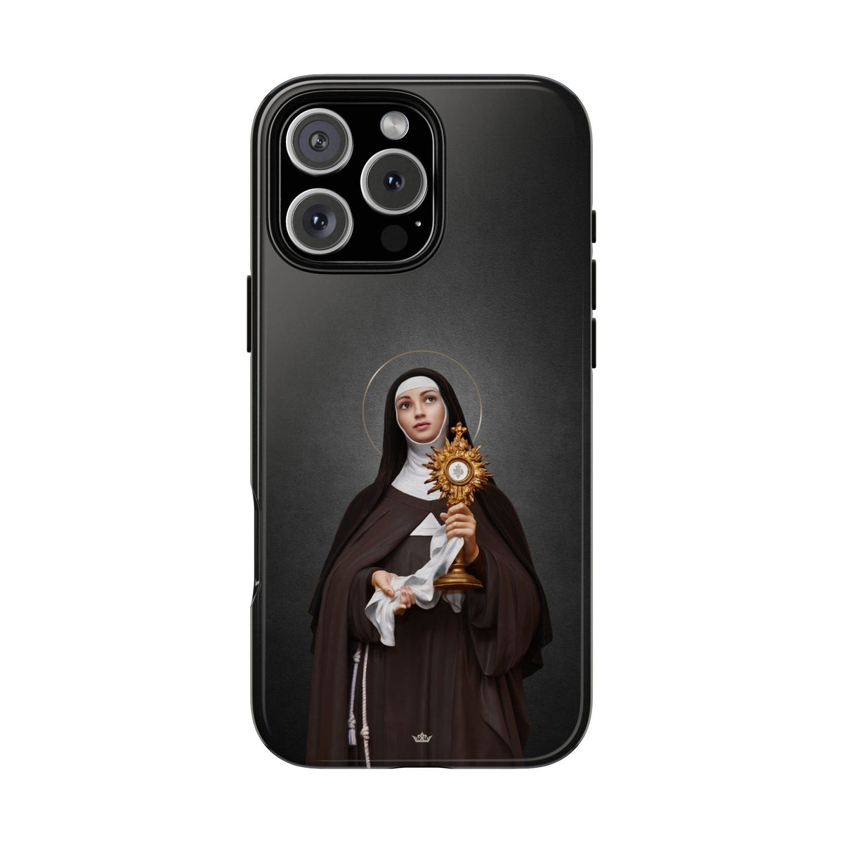 St. Clare of Assisi Hard Phone Case (Dark) Copyright VENXARA