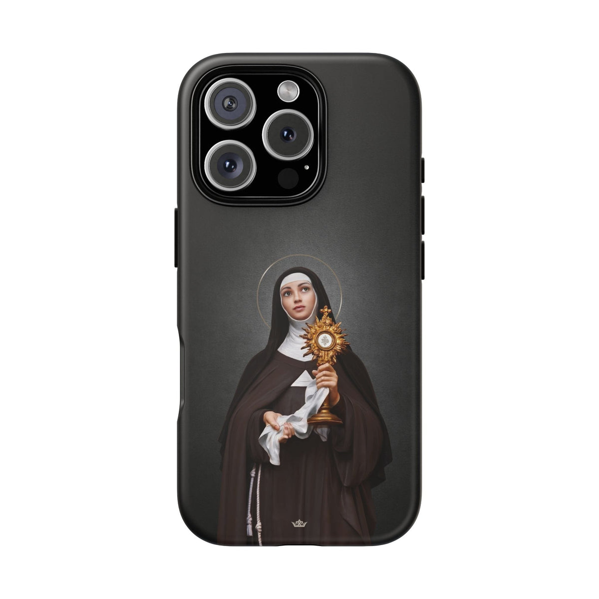 St. Clare of Assisi Hard Phone Case (Dark) Copyright VENXARA