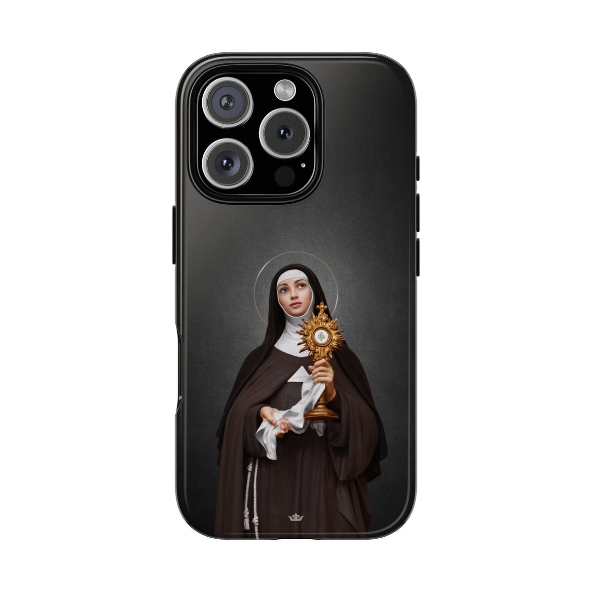 St. Clare of Assisi Hard Phone Case (Dark) Copyright VENXARA