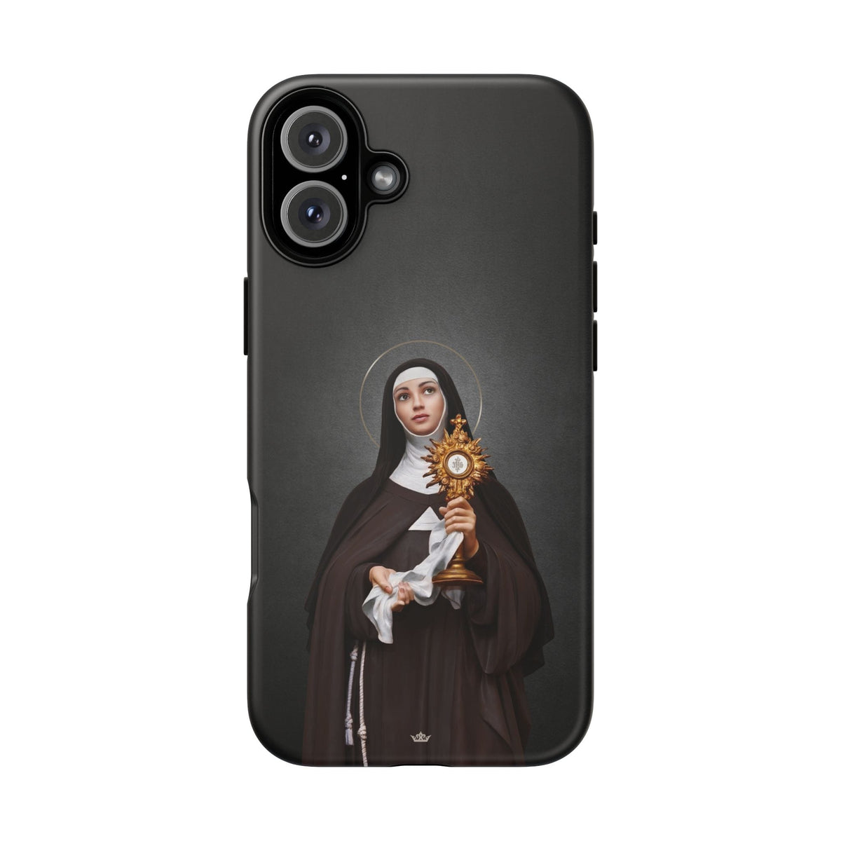 St. Clare of Assisi Hard Phone Case (Dark) Copyright VENXARA