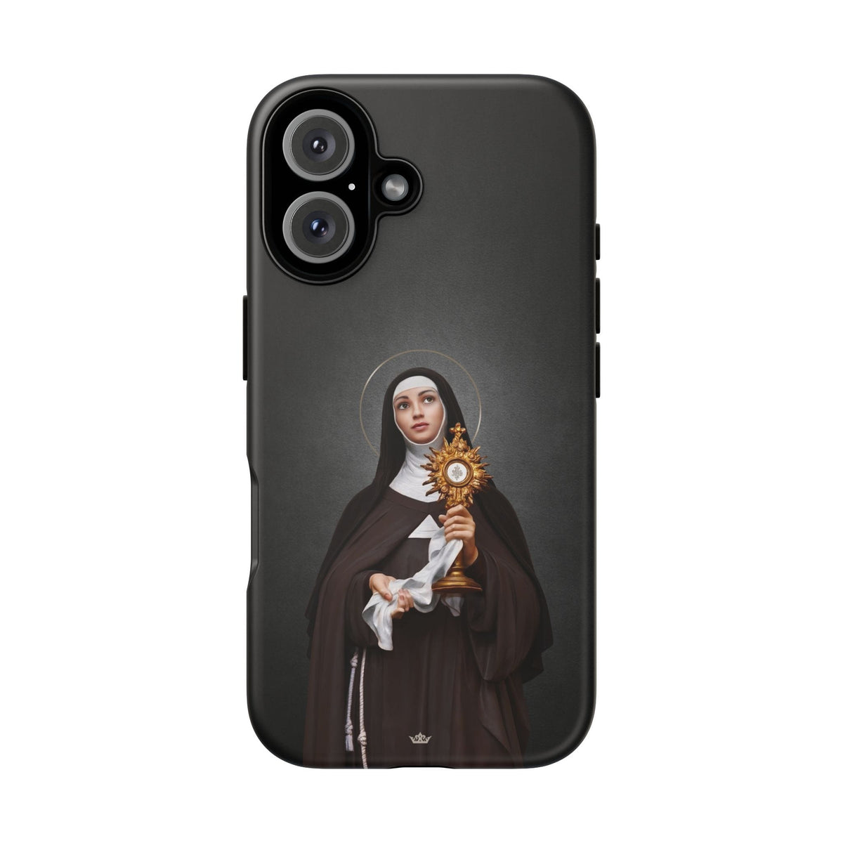 St. Clare of Assisi Hard Phone Case (Dark) Copyright VENXARA