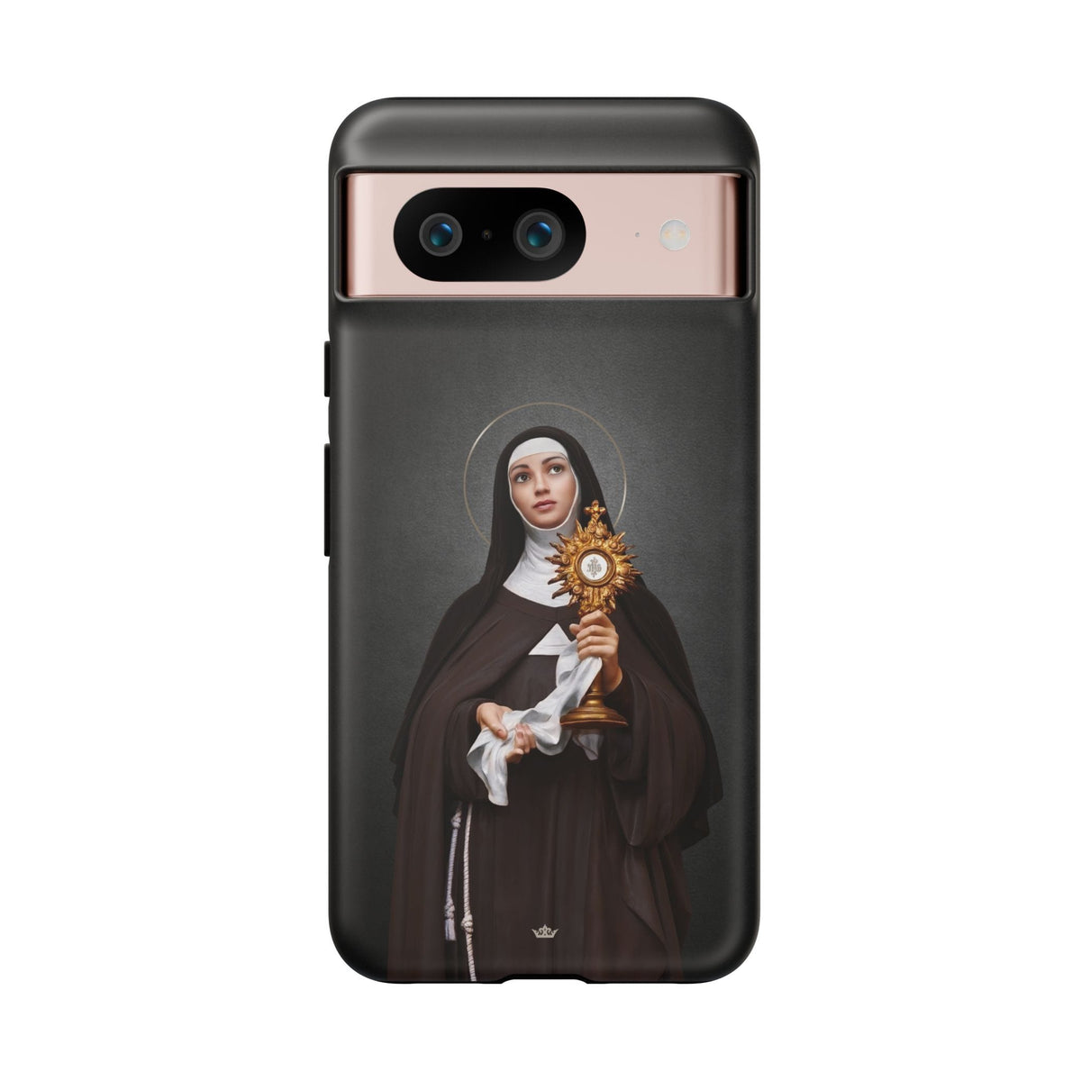 St. Clare of Assisi Hard Phone Case (Dark) Copyright VENXARA