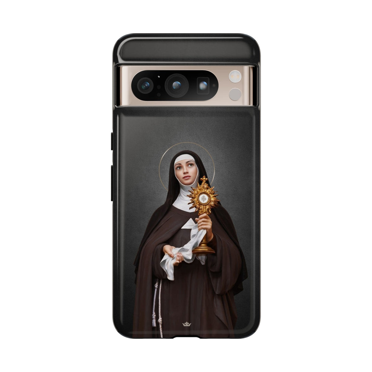 St. Clare of Assisi Hard Phone Case (Dark) Copyright VENXARA