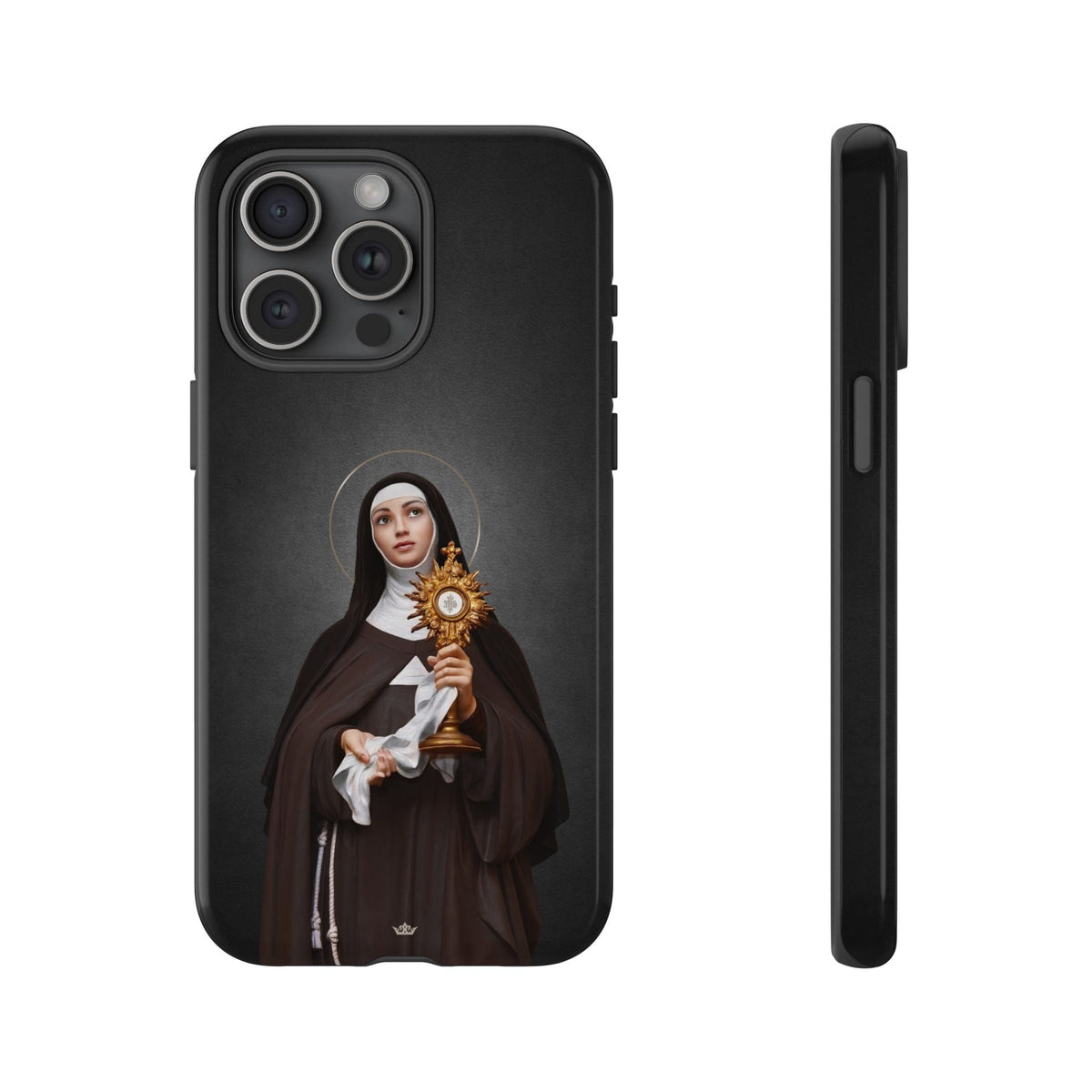 St. Clare of Assisi Hard Phone Case (Dark) Copyright VENXARA