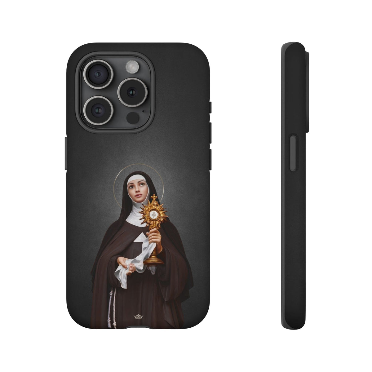 St. Clare of Assisi Hard Phone Case (Dark) Copyright VENXARA