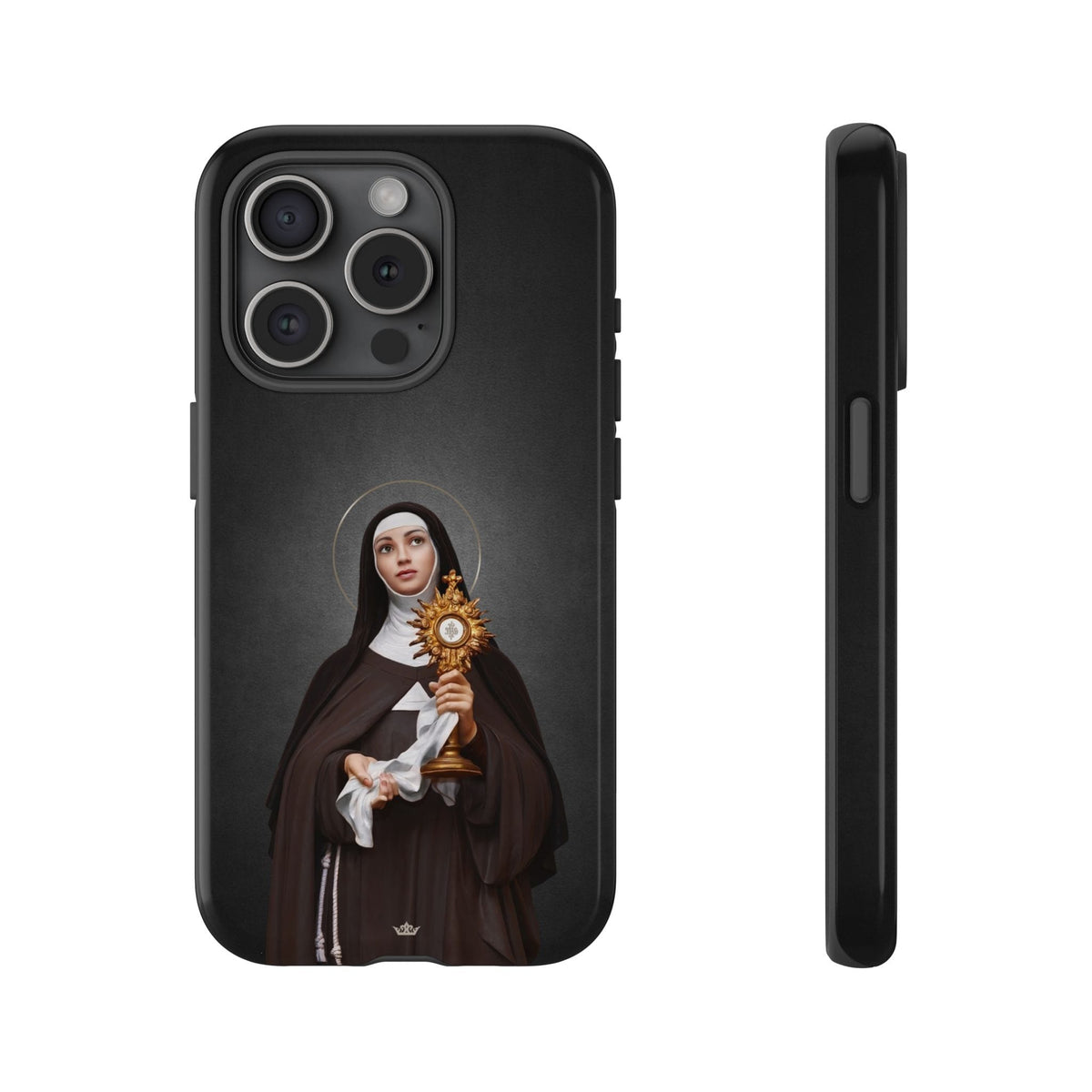 St. Clare of Assisi Hard Phone Case (Dark) Copyright VENXARA