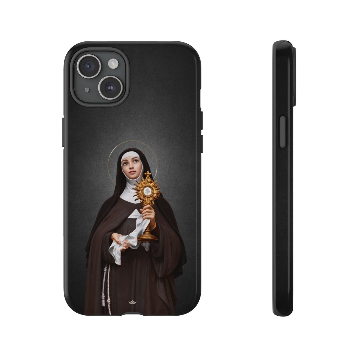 St. Clare of Assisi Hard Phone Case (Dark) Copyright VENXARA