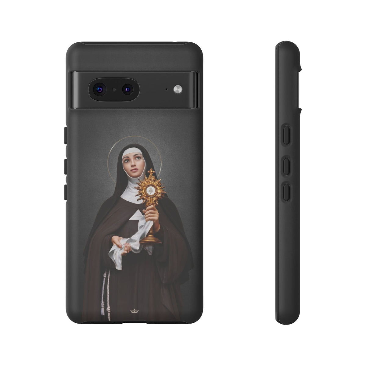 St. Clare of Assisi Hard Phone Case (Dark) Copyright VENXARA