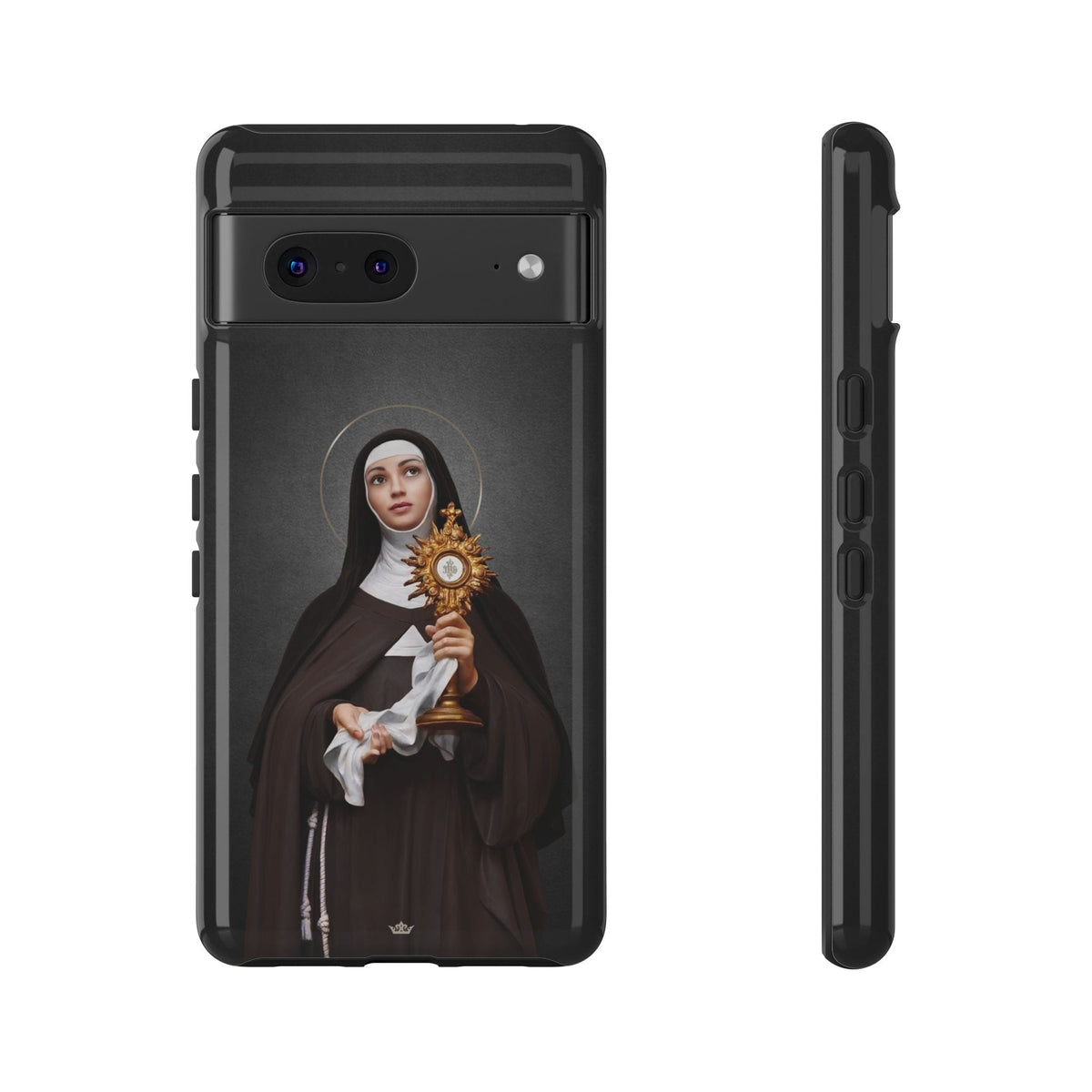 St. Clare of Assisi Hard Phone Case (Dark) Copyright VENXARA