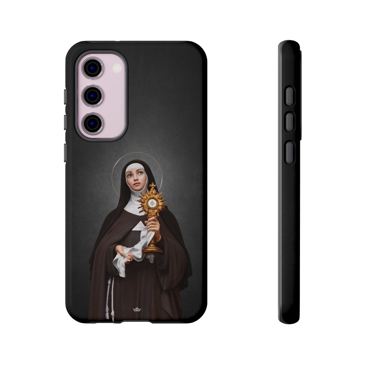 St. Clare of Assisi Hard Phone Case (Dark) Copyright VENXARA