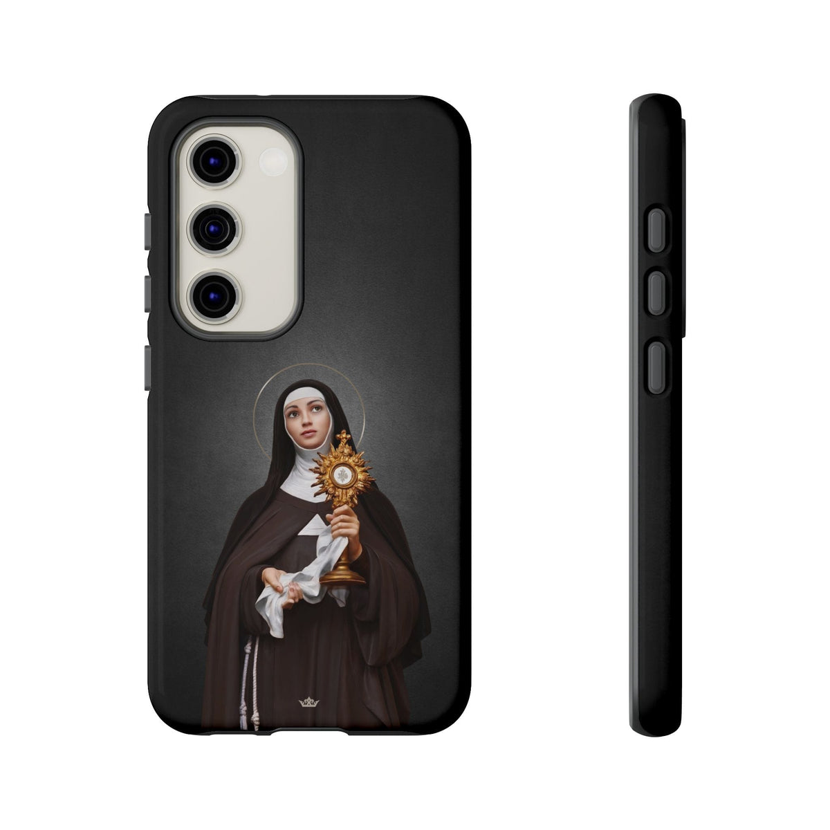 St. Clare of Assisi Hard Phone Case (Dark) Copyright VENXARA