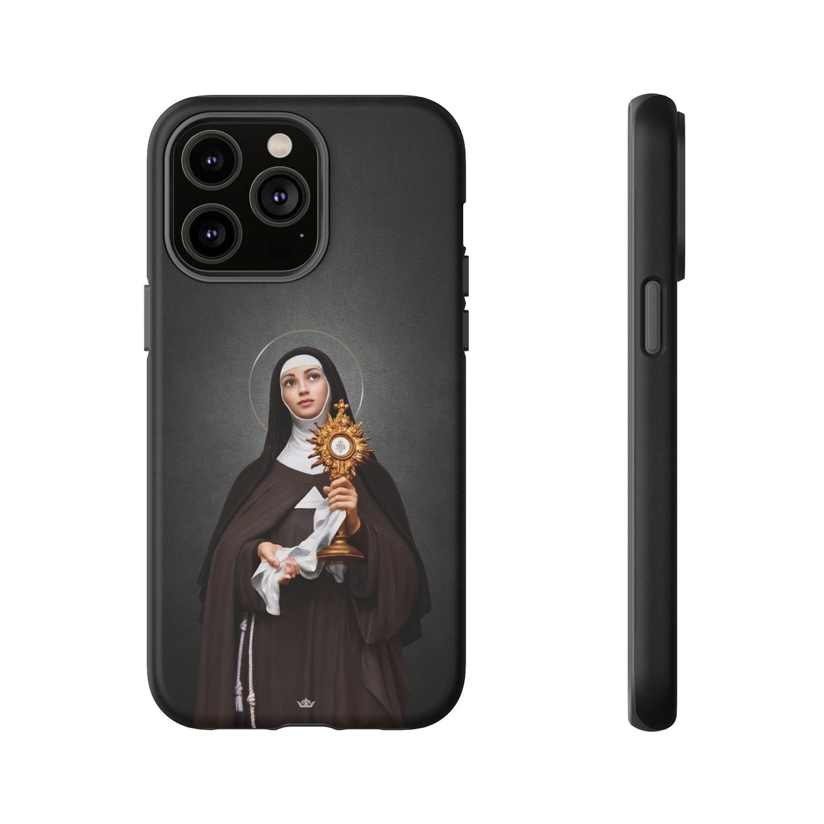 St. Clare of Assisi Hard Phone Case (Dark) Copyright VENXARA