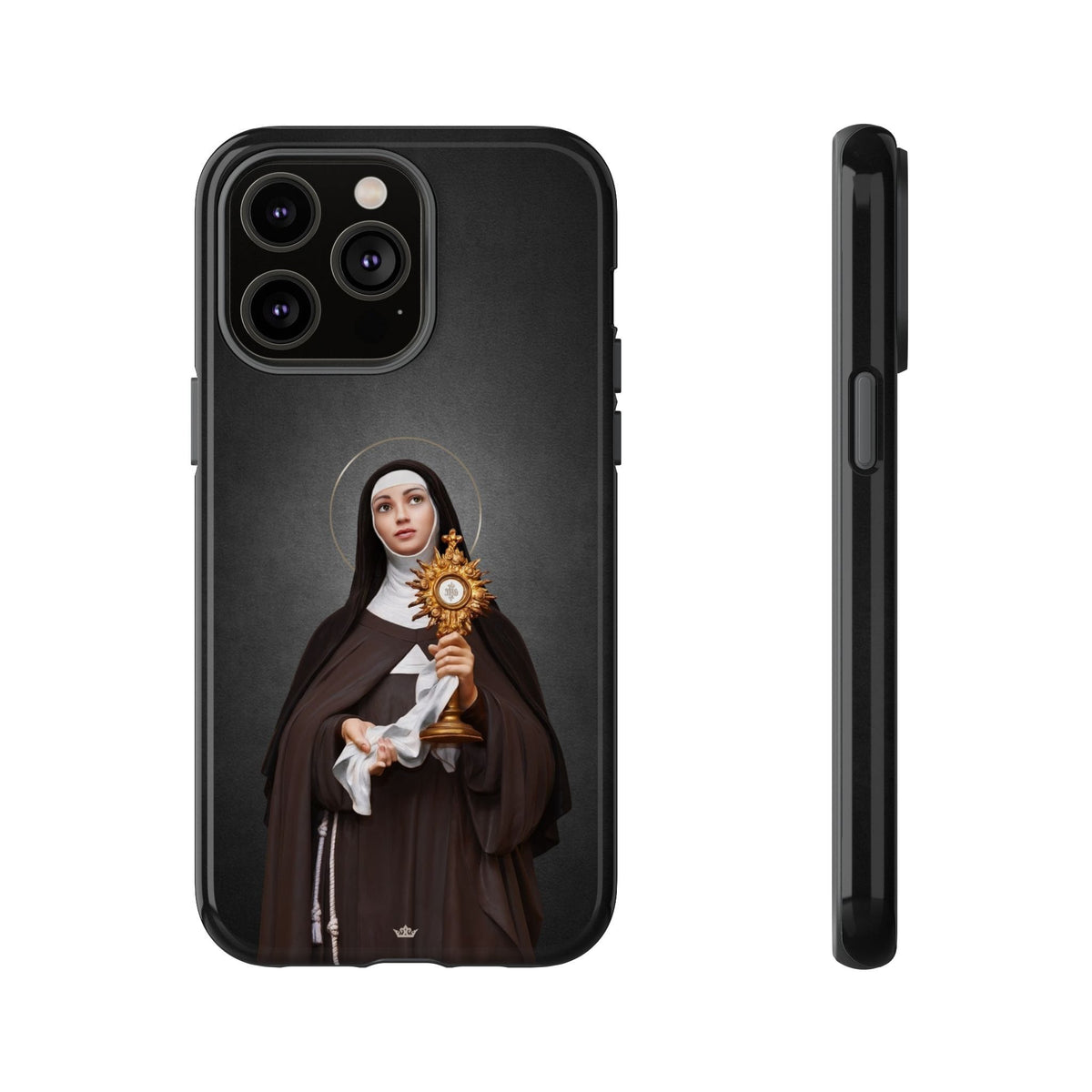St. Clare of Assisi Hard Phone Case (Dark) Copyright VENXARA