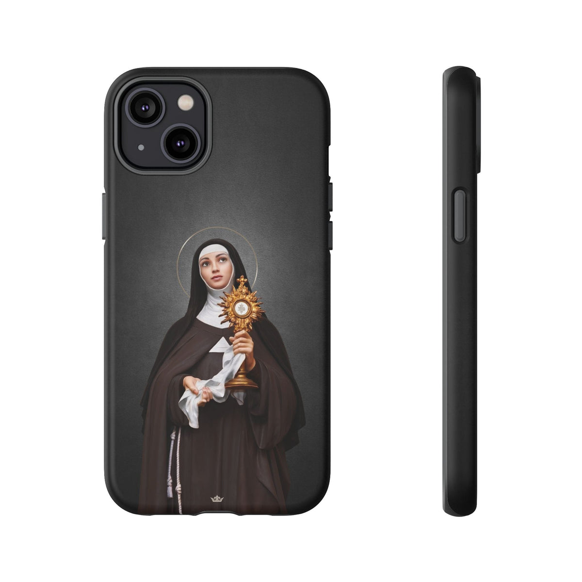 St. Clare of Assisi Hard Phone Case (Dark) Copyright VENXARA