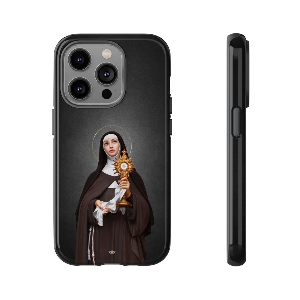 St. Clare of Assisi Hard Phone Case (Dark) Copyright VENXARA