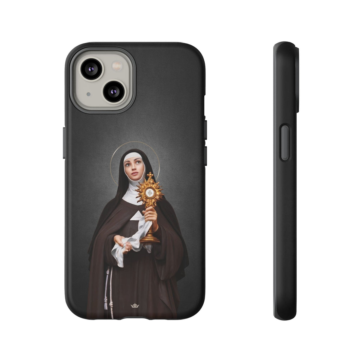 St. Clare of Assisi Hard Phone Case (Dark) Copyright VENXARA