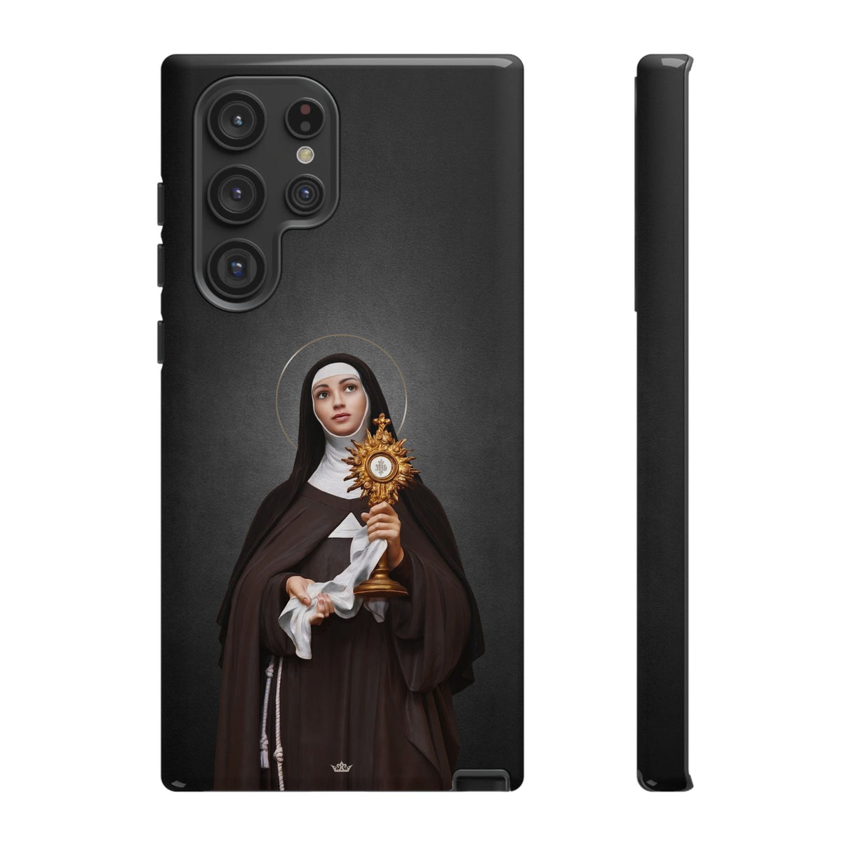 St. Clare of Assisi Hard Phone Case (Dark) Copyright VENXARA