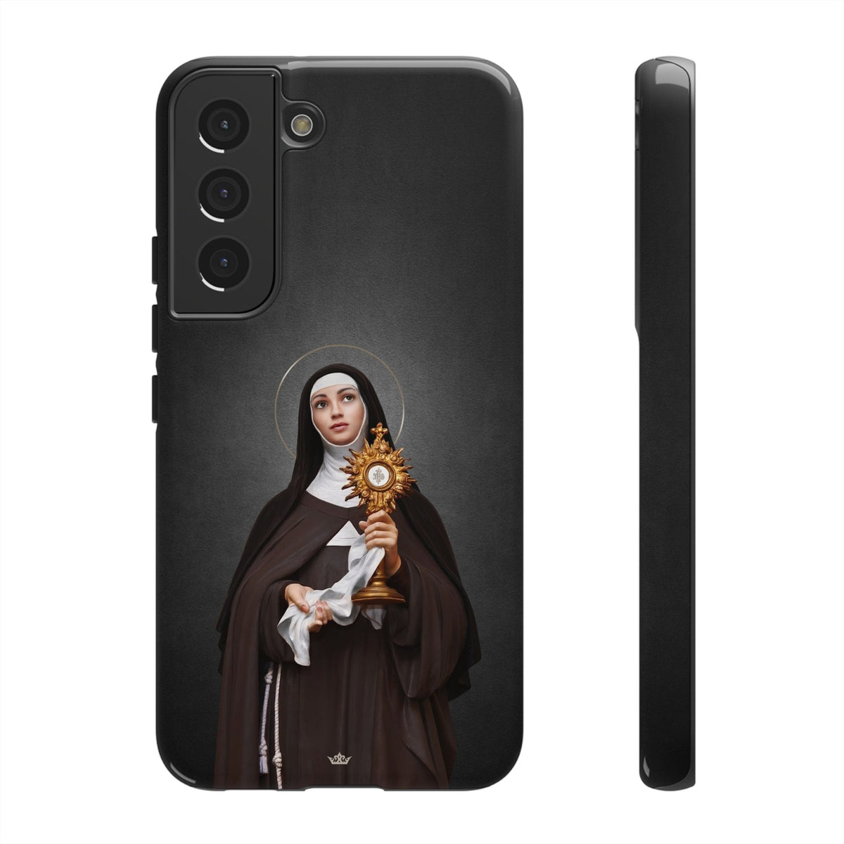St. Clare of Assisi Hard Phone Case (Dark) Copyright VENXARA