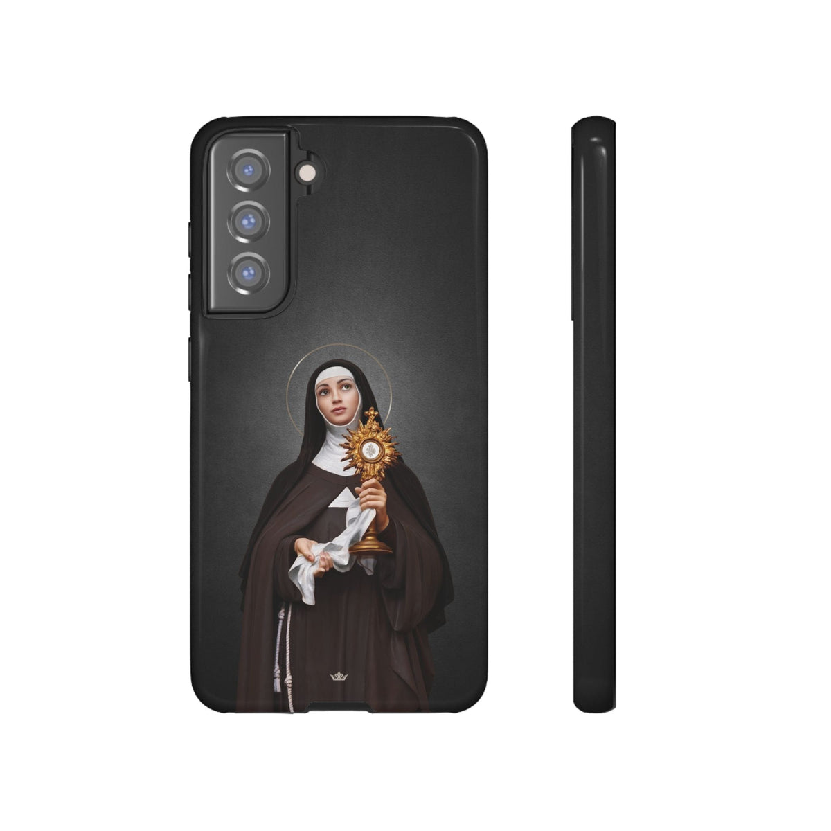 St. Clare of Assisi Hard Phone Case (Dark) Copyright VENXARA