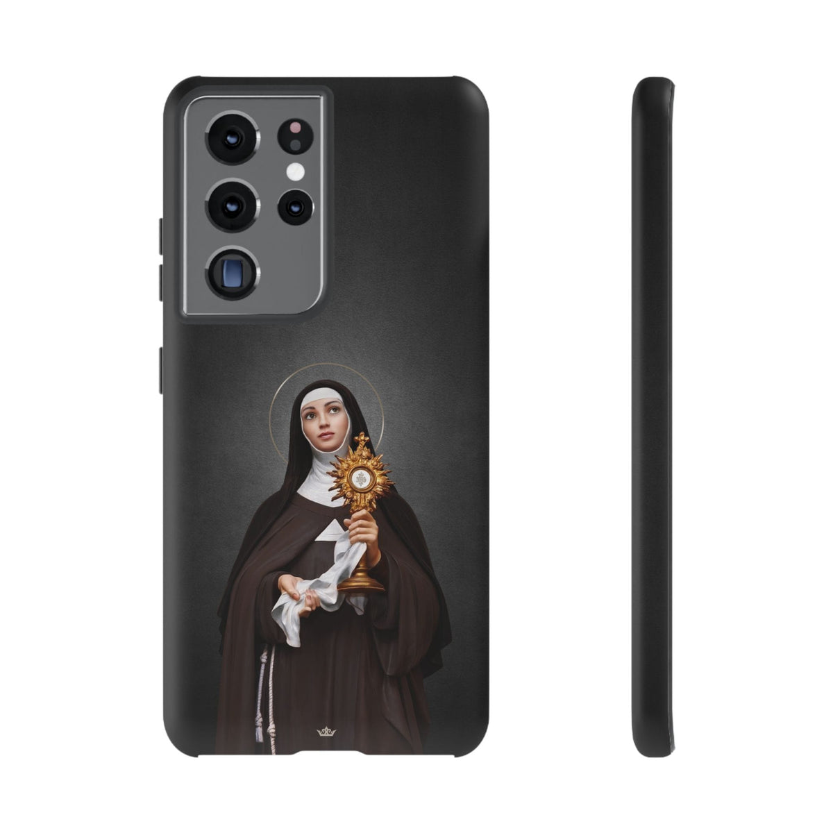 St. Clare of Assisi Hard Phone Case (Dark) Copyright VENXARA