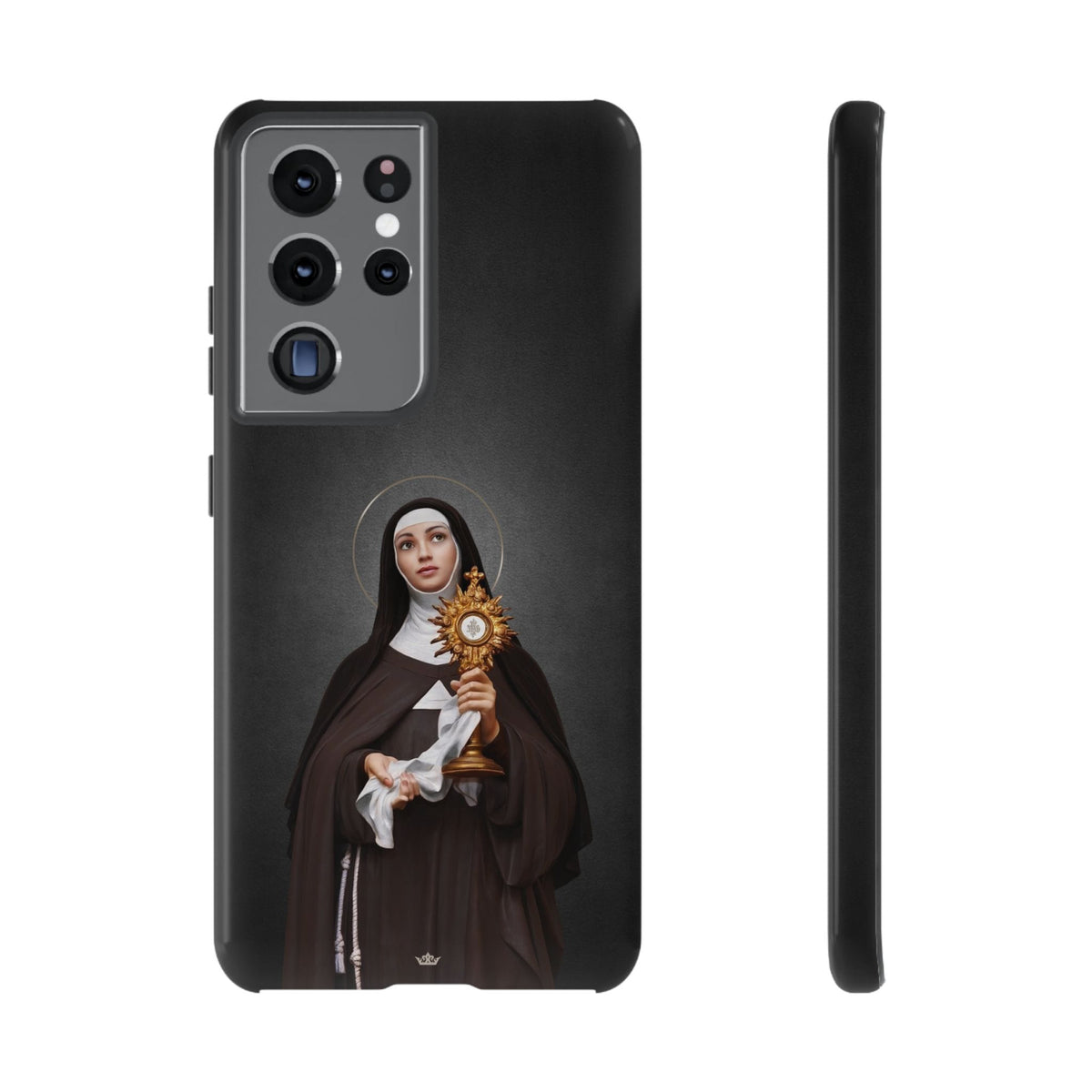 St. Clare of Assisi Hard Phone Case (Dark) Copyright VENXARA