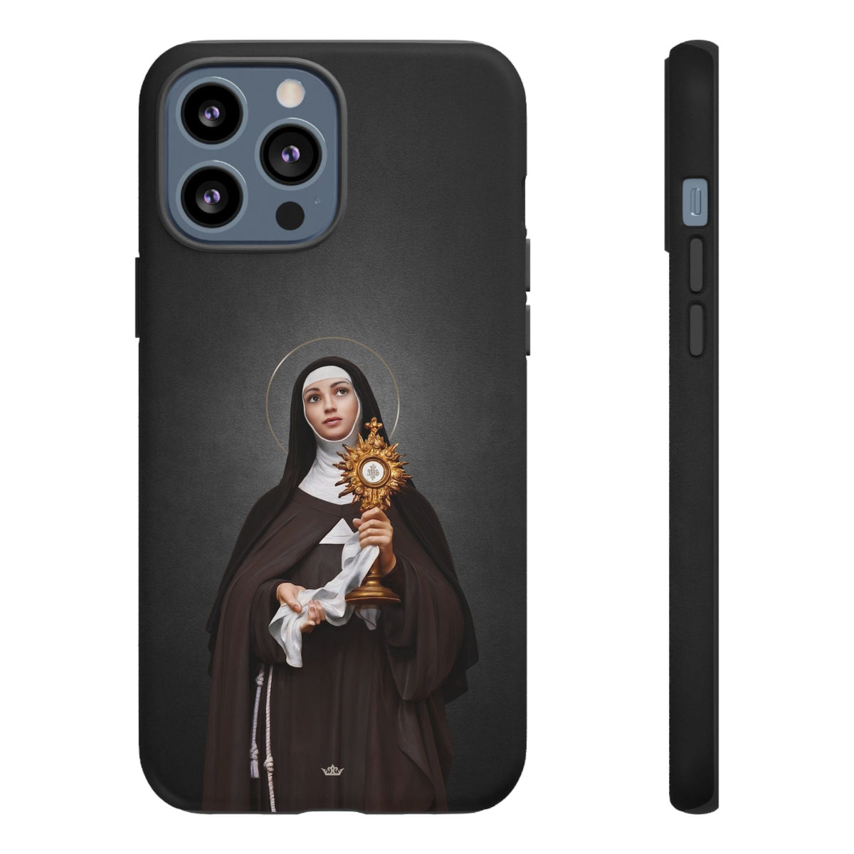 St. Clare of Assisi Hard Phone Case (Dark) Copyright VENXARA