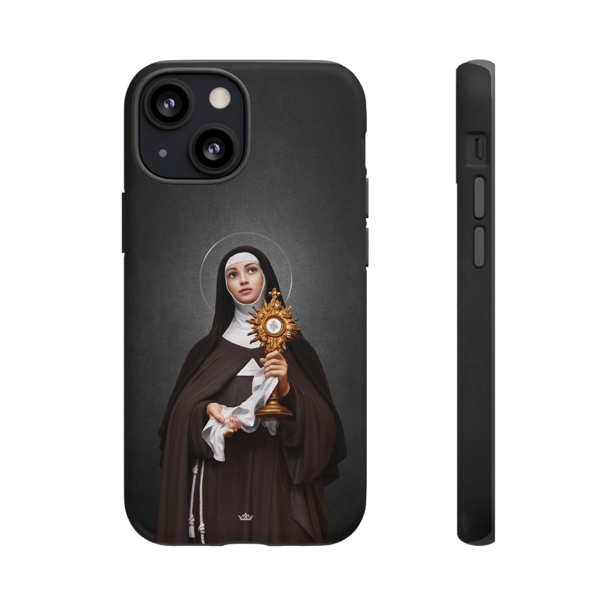 St. Clare of Assisi Hard Phone Case (Dark) Copyright VENXARA