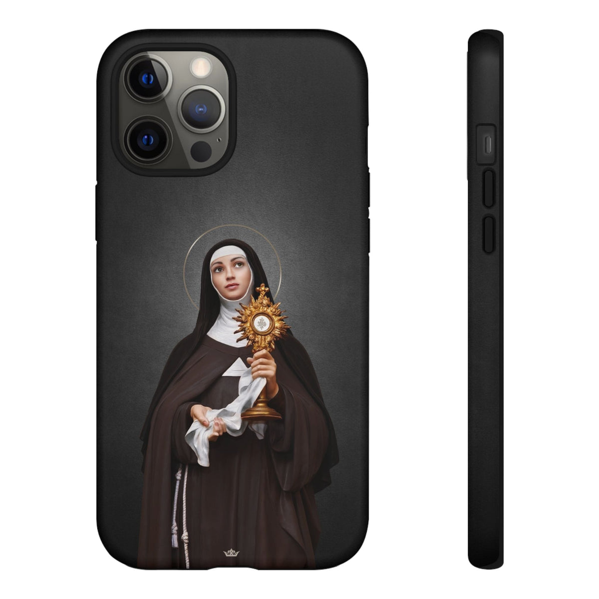 St. Clare of Assisi Hard Phone Case (Dark) Copyright VENXARA