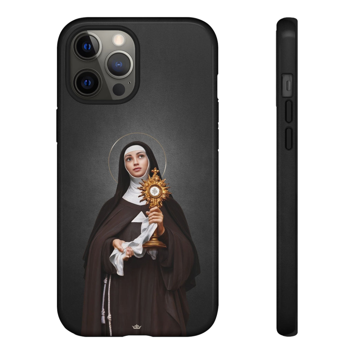 St. Clare of Assisi Hard Phone Case (Dark) Copyright VENXARA