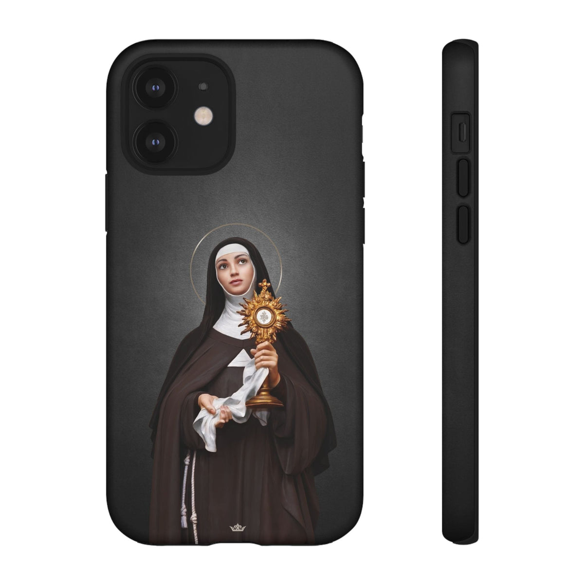 St. Clare of Assisi Hard Phone Case (Dark) Copyright VENXARA