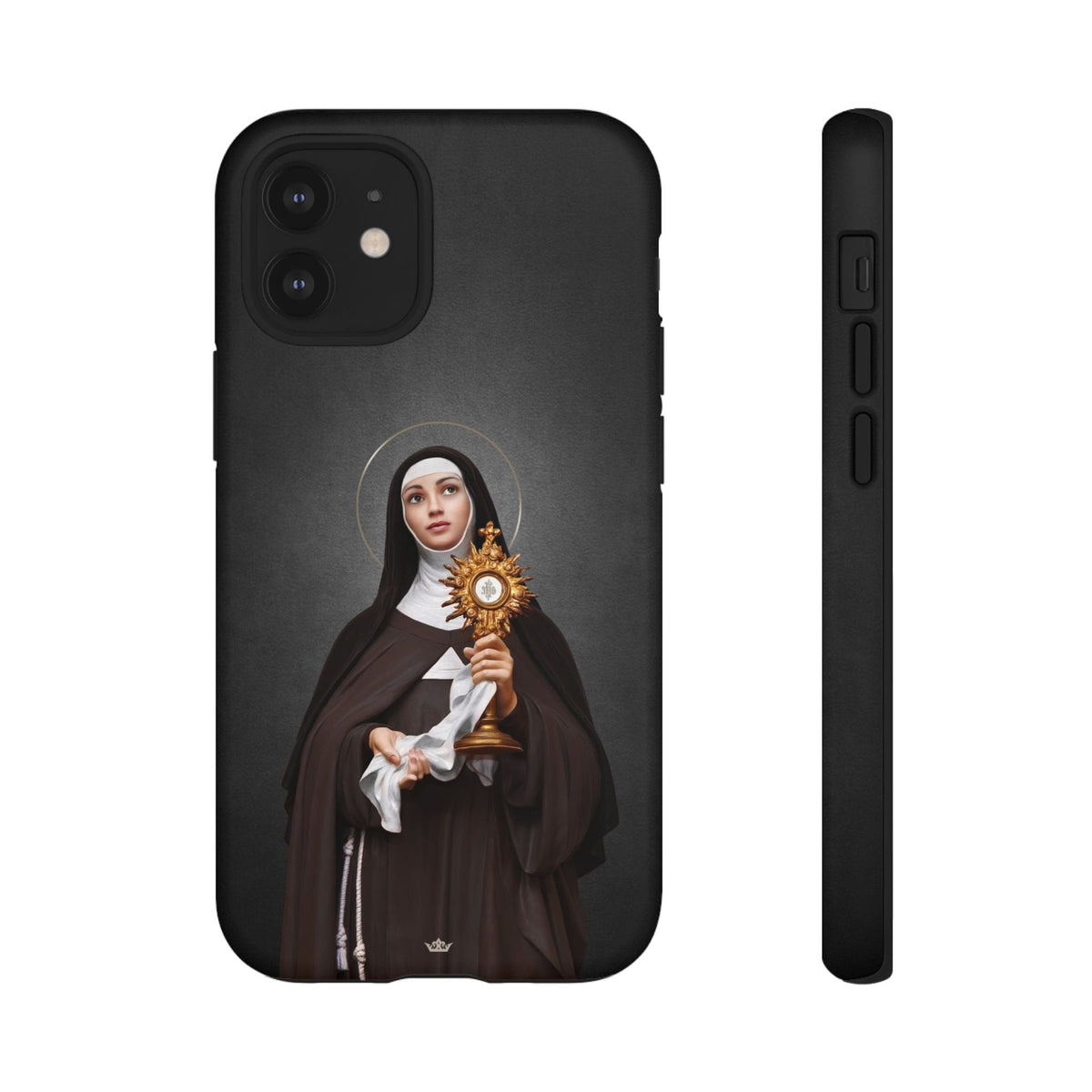 St. Clare of Assisi Hard Phone Case (Dark) Copyright VENXARA