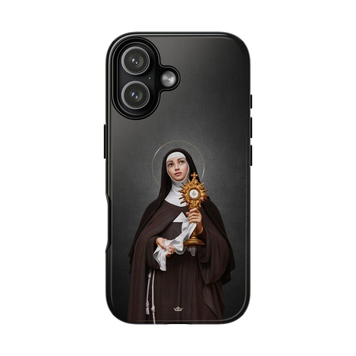 St. Clare of Assisi Hard Phone Case (Dark) Copyright VENXARA