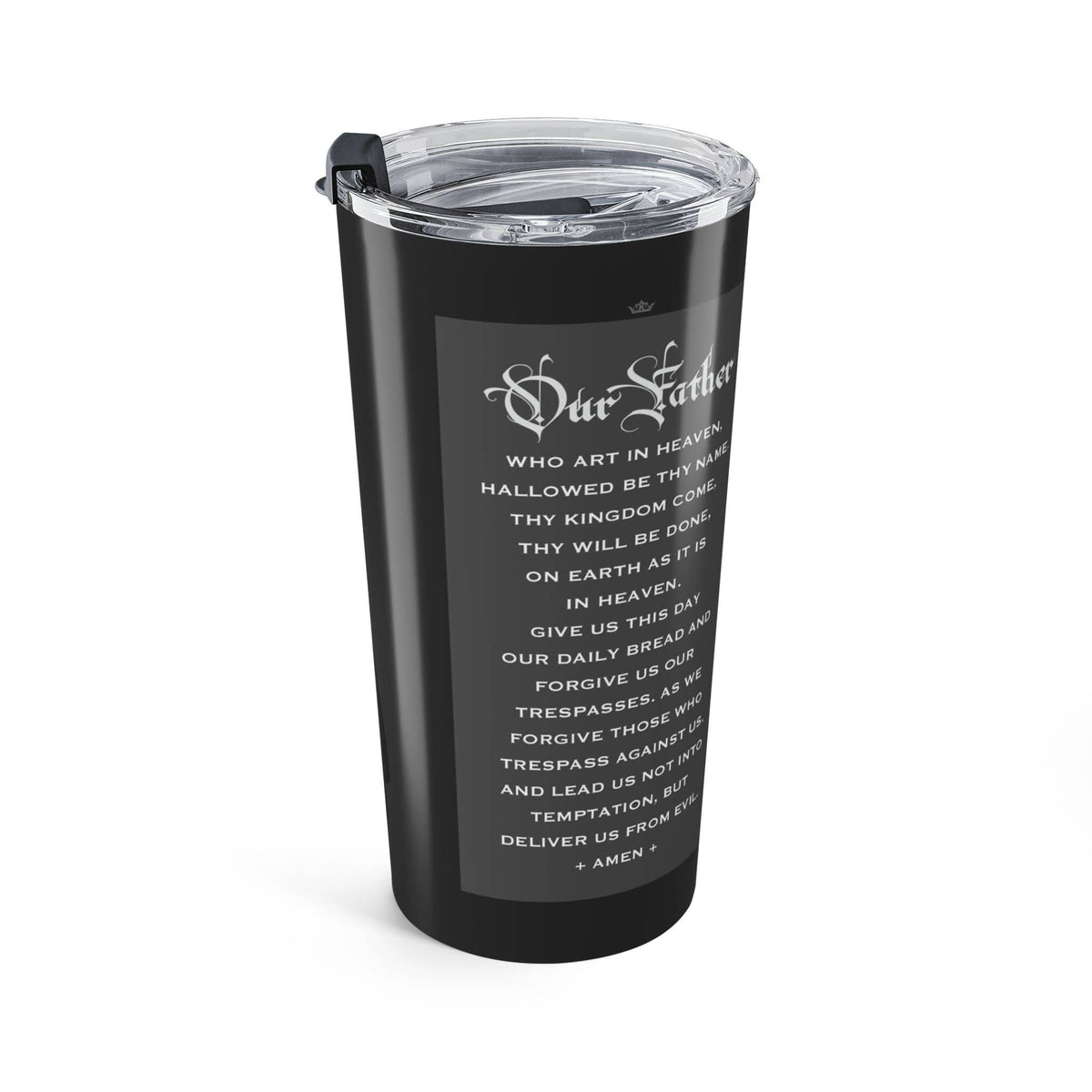 St. Clare of Assisi Lord's Prayer Tumbler (Ash 20 oz) Copyright VENXARA