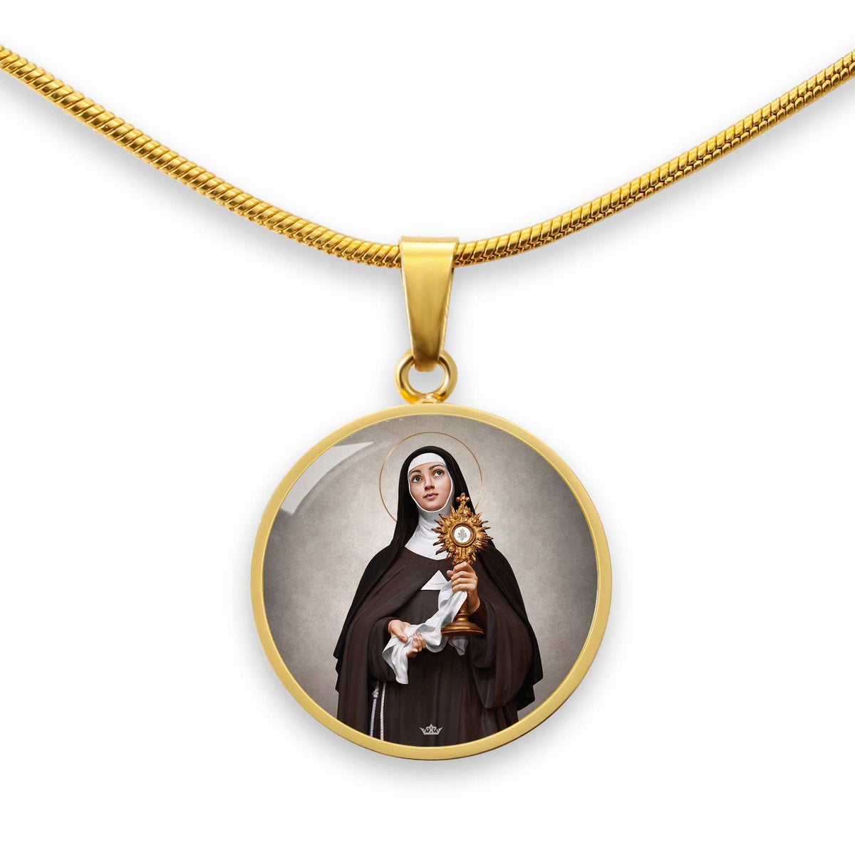 St. Clare of Assisi Pendant Necklace Copyright VENXARA