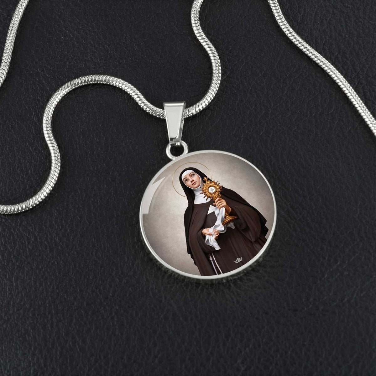 St. Clare of Assisi Pendant Necklace Copyright VENXARA